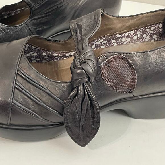 Dansko Ainsley Platform Mary Jane Comfort Clogs Leather Dark Brown Women’s sz 9 - Picture 10 of 13